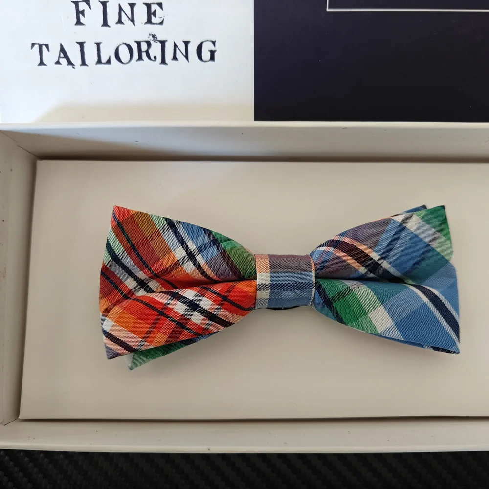 Appaman Multicolor Plaid Kids Bow Tie